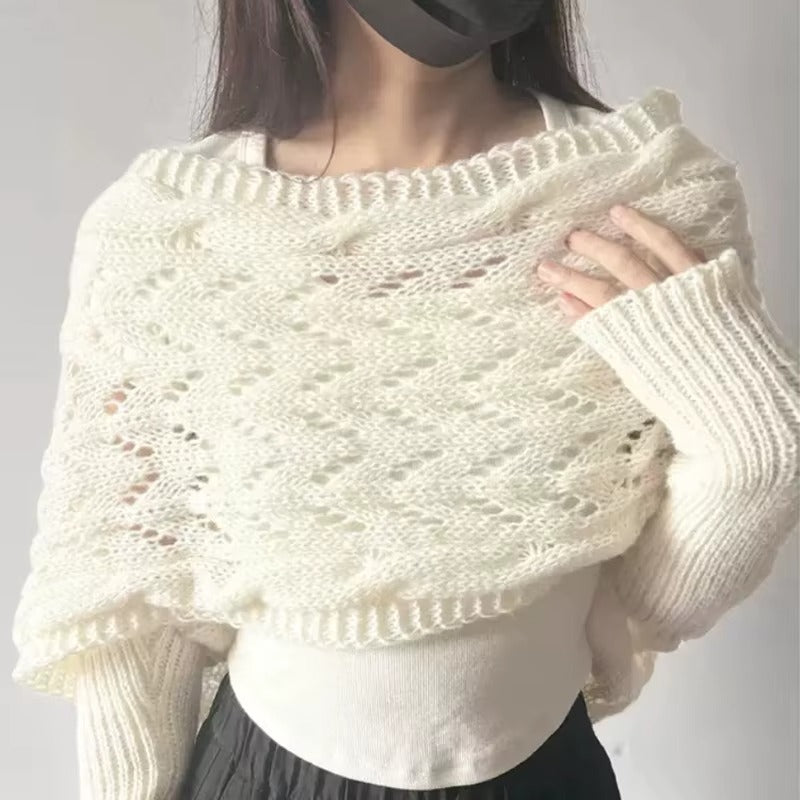 The CozeWrap: All-in-One Knitted Scarf with Sleeves | Winter Wear for Women - Shopulia