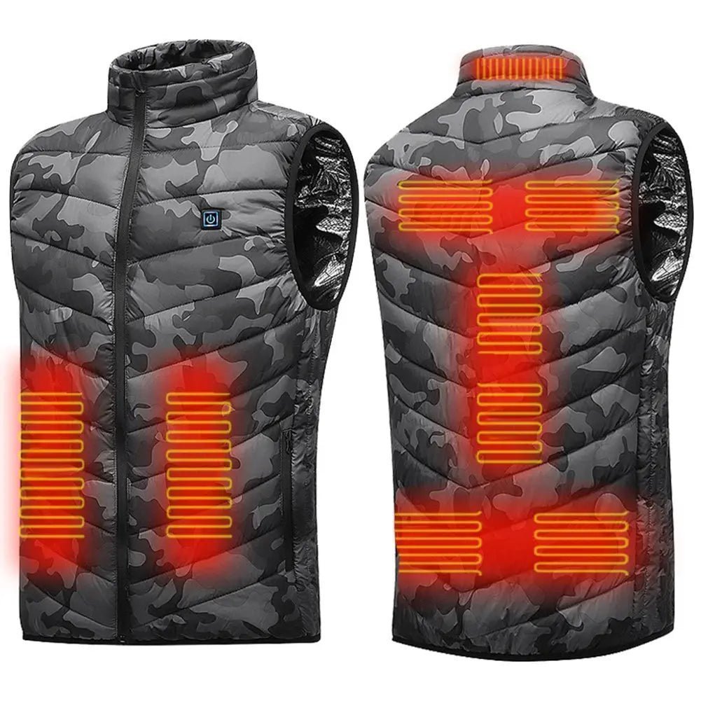 9 Heated Vest Zones Electric Heated Jackets Men Women Sportswear Heated Coat Graphene Heat Coat USB Heating Jacket For Camping | Shopulia