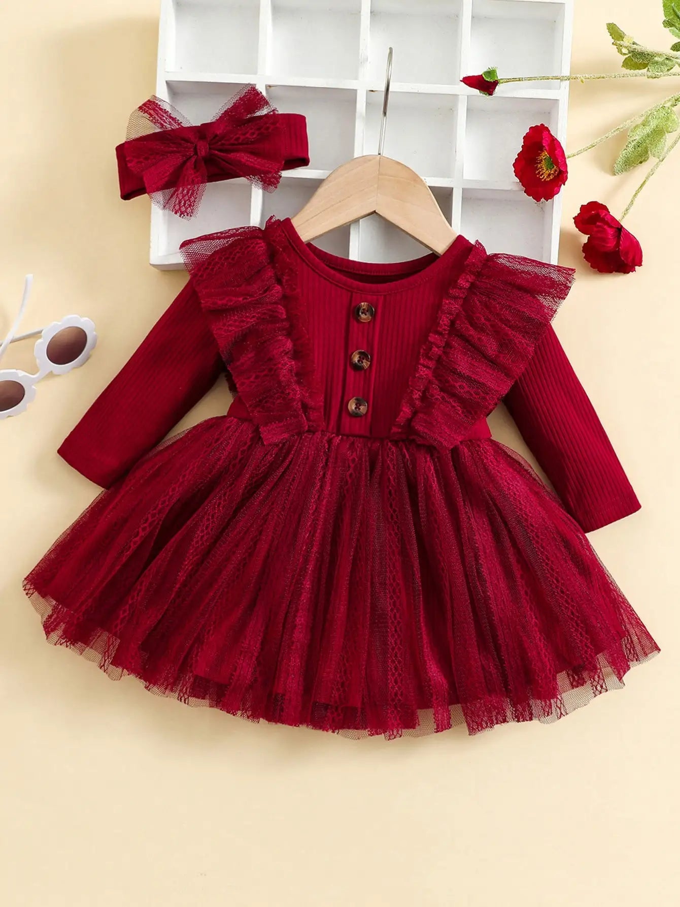 LuxeBloom™ Baby Girl Ruffle Dress Set Shopulia