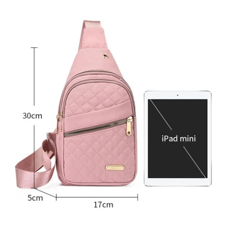 Secure & Organized: Lightweight Oxford Sling with Interior Zipper Pocket - Shopulia