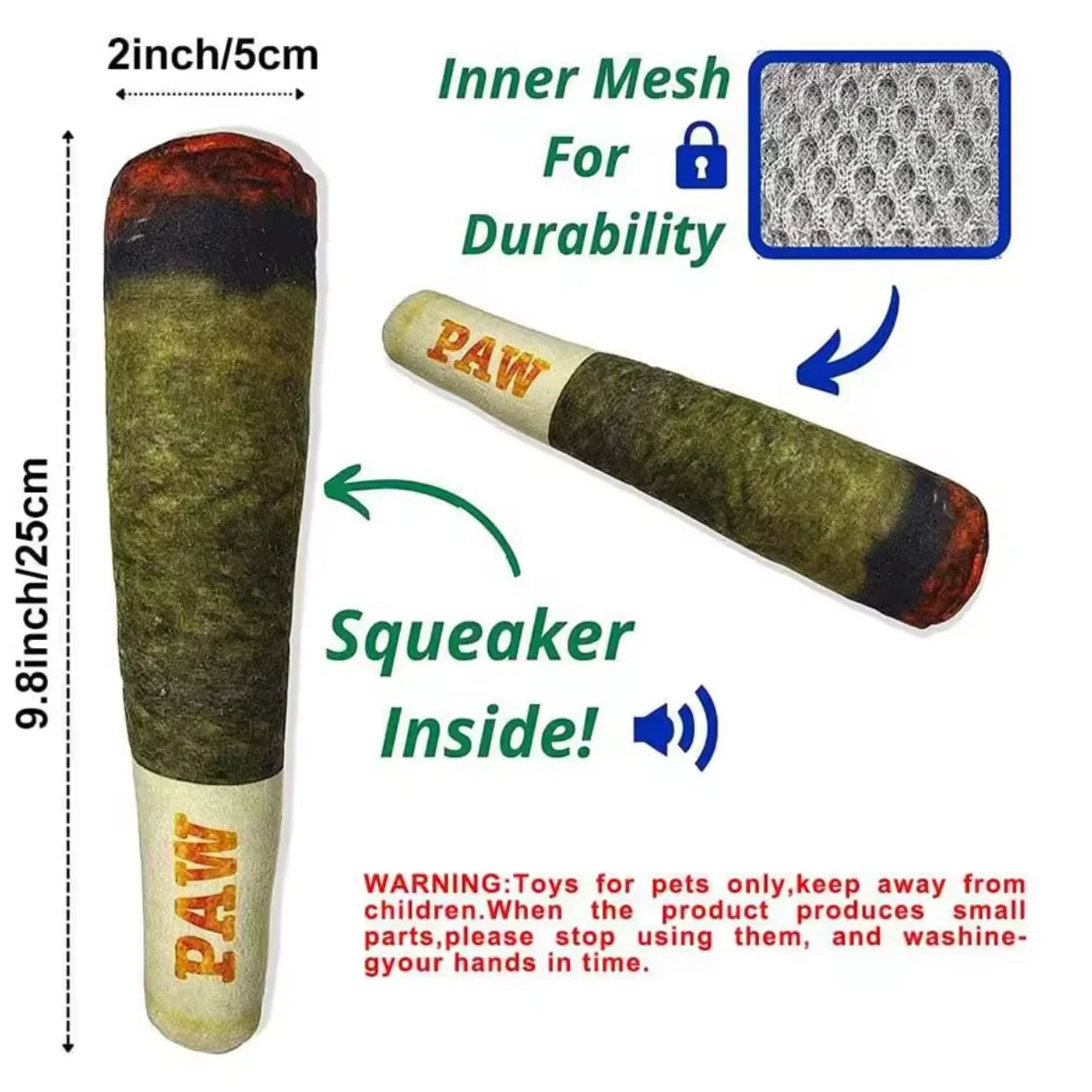 PupCigar™ Squeaky Dog Toy Shopulia