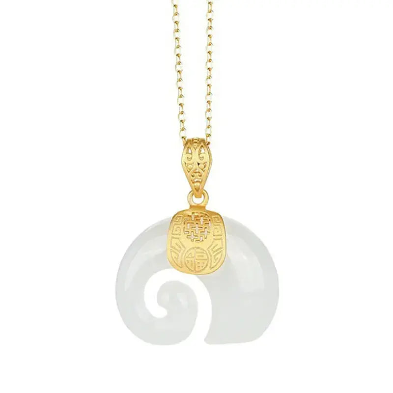 Boutique Natural Stone Hetian Jade Elephant Pendant 18K Gold Plated Chain Necklace Choker Jewelry for Women | Shopulia