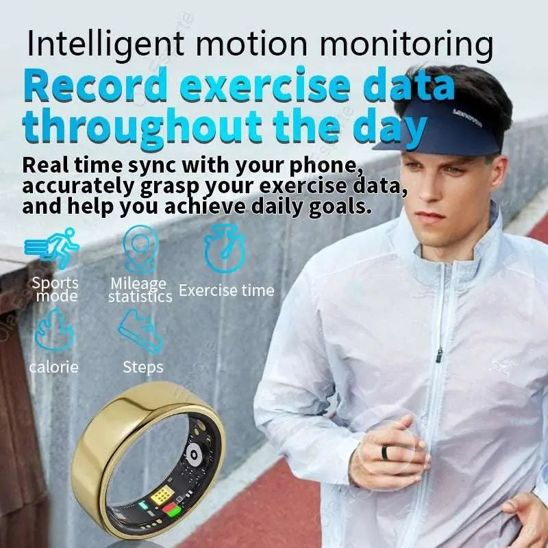 The Smart Ring for Men and Women: Heart Rate, Blood Oxygen, Sleep Tracking and More – IP68 Waterproof and; Multisport Modes