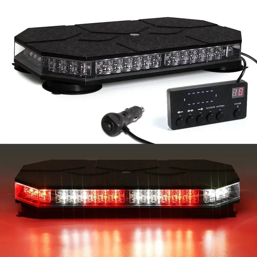 42 LED Car Roof Top Strobe Lights Emergency Warning Safety Beacon Magnetic Mount For Truck Ambulance Snow Plow | Shopulia