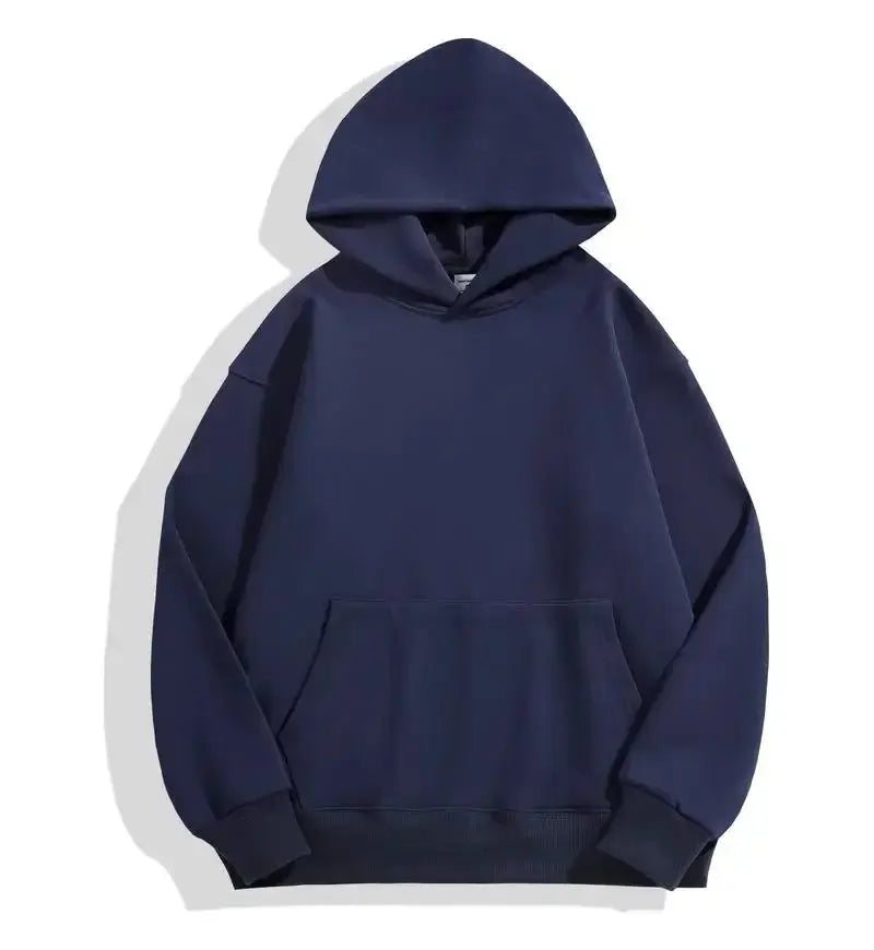 Unisex 500GSM Heavyweight Solid Color Cotton Hoodie with FREE Baseball Cap – Autumn Winter Pullover | Shopulia