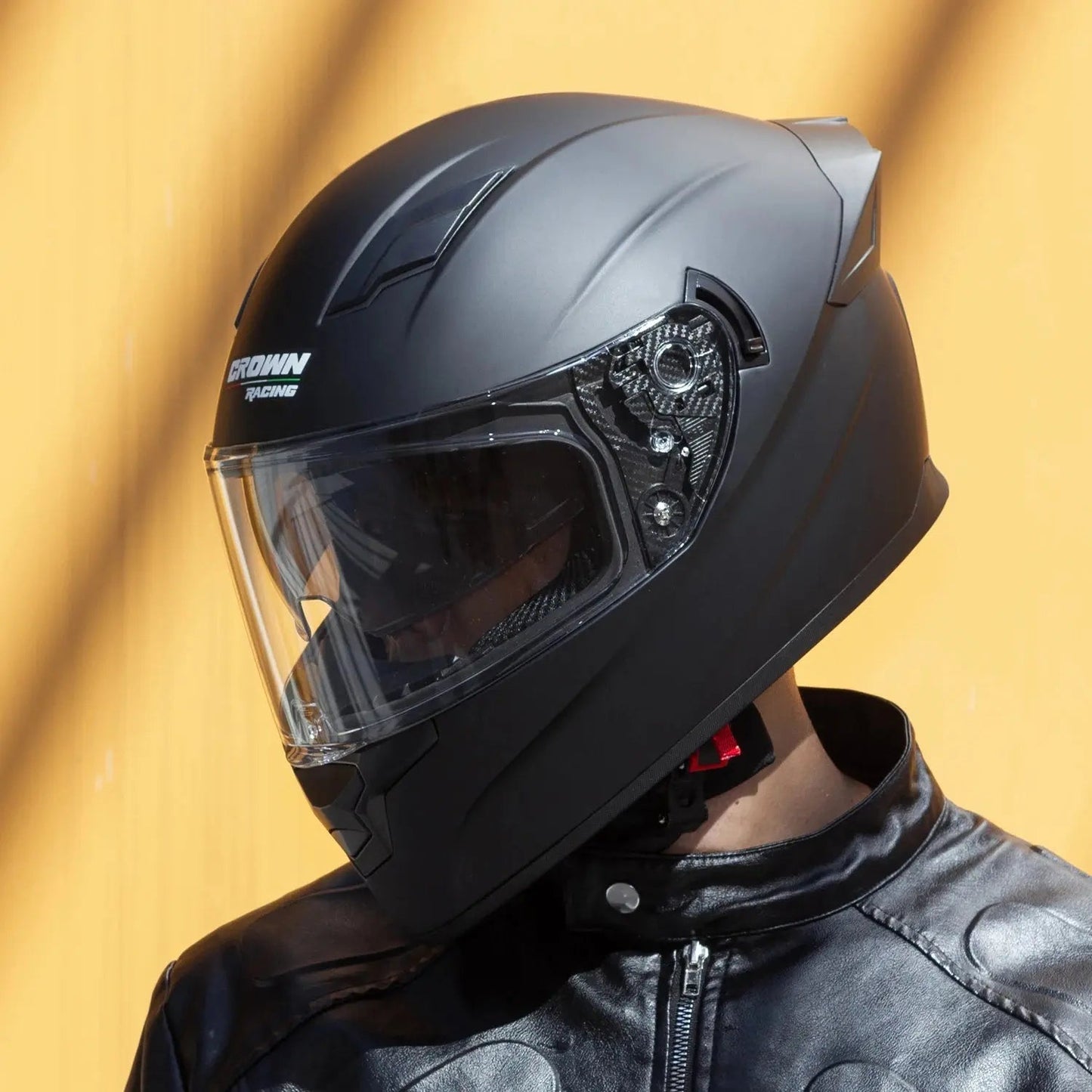 Full - Face Motorcycle Helmet DOT Certified Unisex Helmet with Built - in Sun Visor and Clear Outer Visor | Shopulia