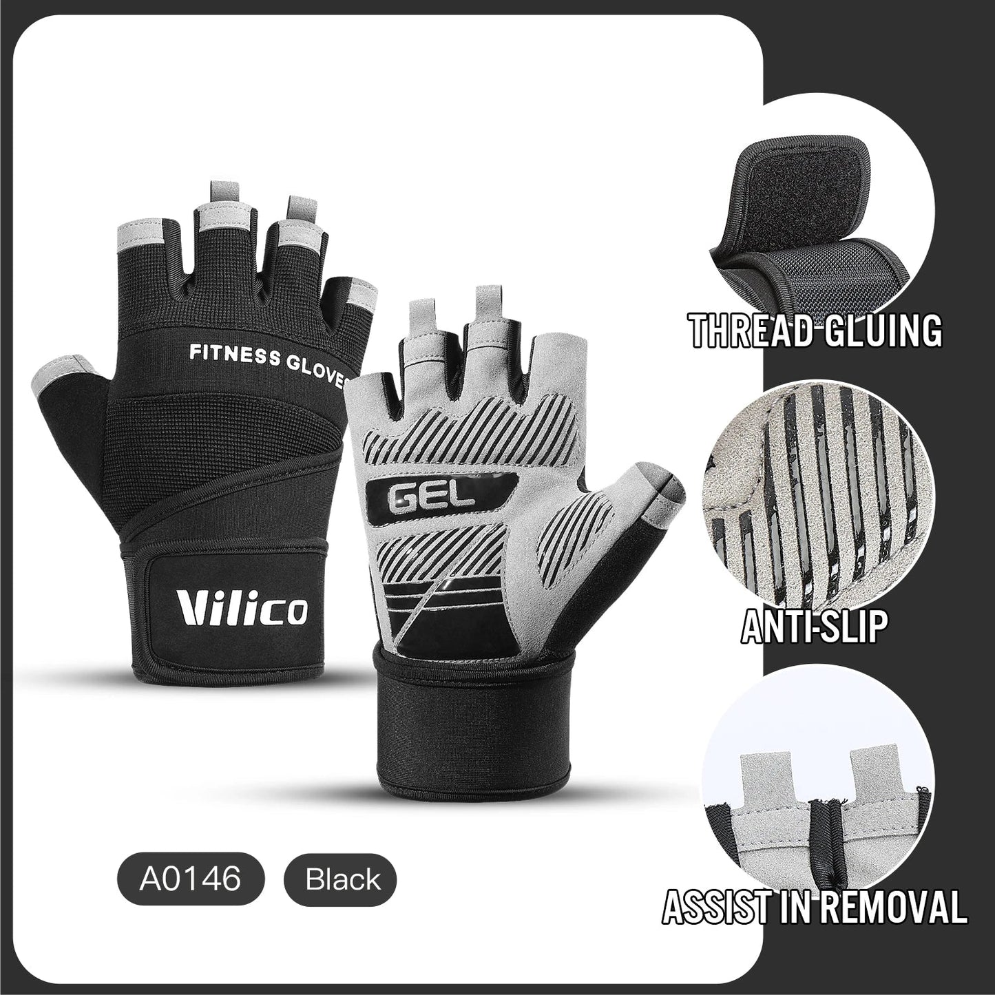 PowerLift™ Weightlifting Gloves Anti-Slip Shopulia
