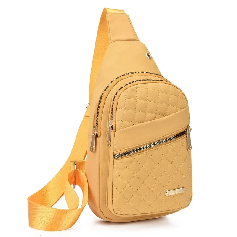 Secure & Organized: Lightweight Oxford Sling with Interior Zipper Pocket - Shopulia