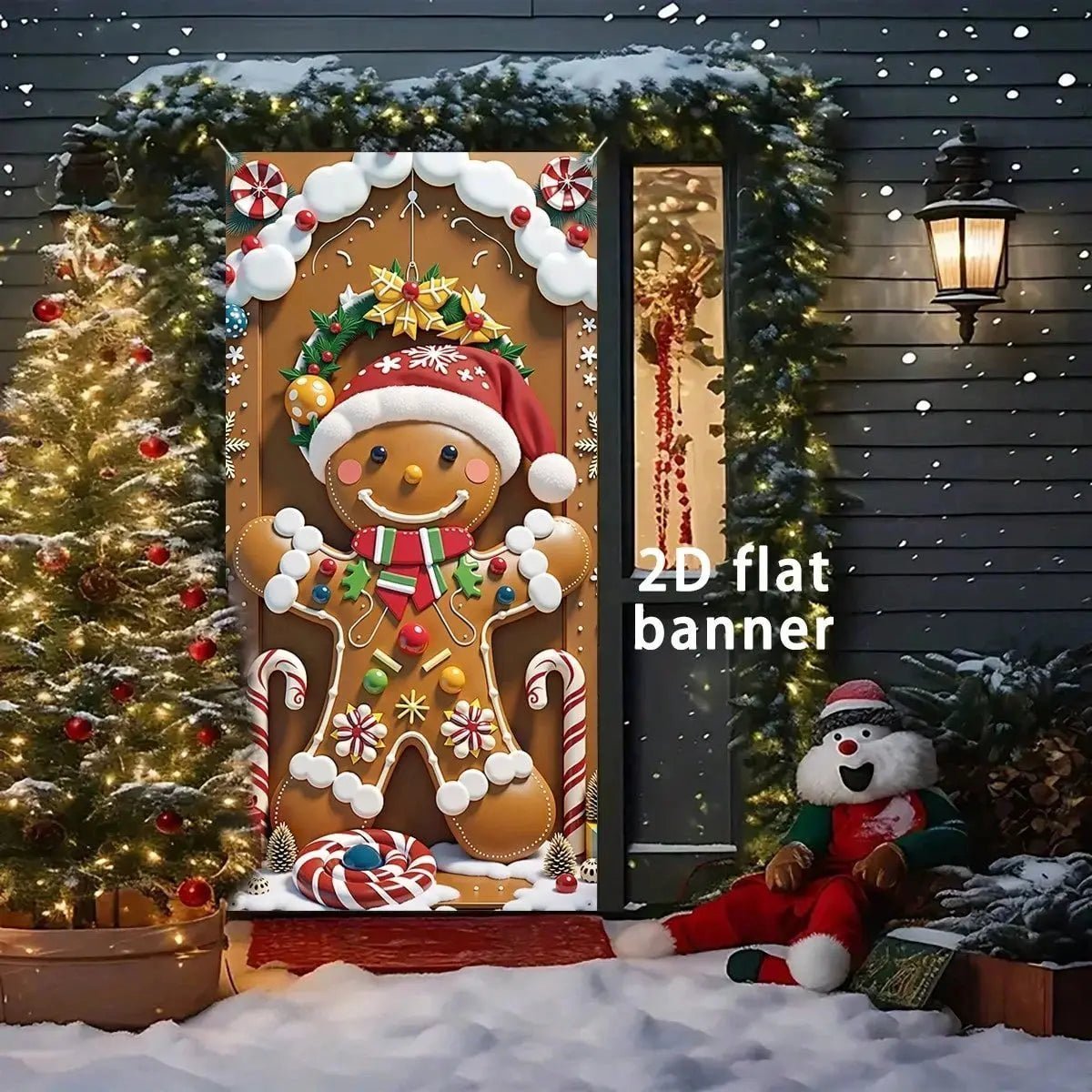 “Gingerbread Man Xmas Banner – Perfect for Porch & Party Decor” | Shopulia