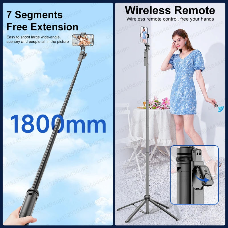 Tripod for Smartphone Light Camera,Tripods Stand with Wireless Bluetooth,Selfie Stick brackets with Phone Holder for Vlog/Video Shopulia