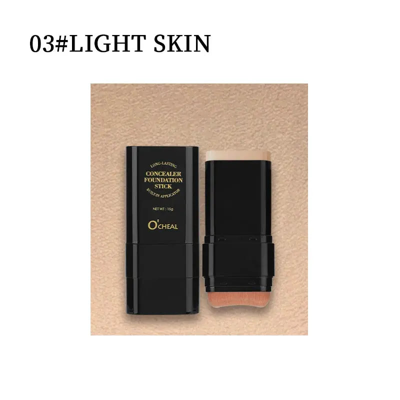 Two In One Concealer Foundation Stick Facial Matte Waterproof Bronzer Contouring Face Coverage Moisturizing Makeup Cream | Shopulia