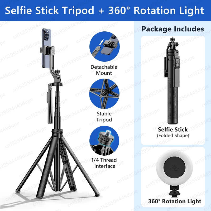 Tripod for Smartphone Light Camera,Tripods Stand with Wireless Bluetooth,Selfie Stick brackets with Phone Holder for Vlog/Video Shopulia