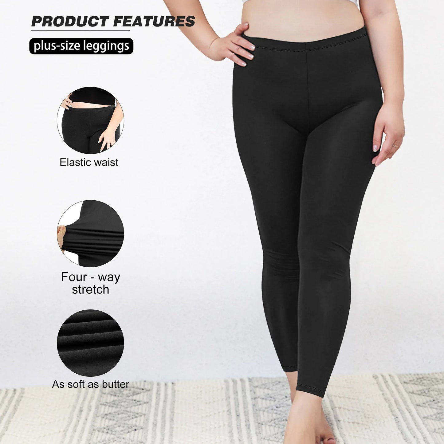 VEQKING ™ The Ultimate Comfort Leggings | Buttery Soft High-Waisted Lounge Pants for Women Sizes 1XL-5XL