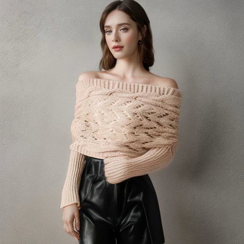 The CozeWrap: All-in-One Knitted Scarf with Sleeves | Winter Wear for Women - Shopulia