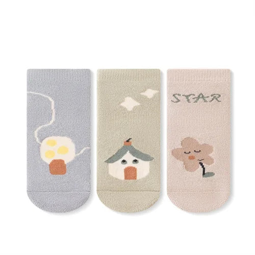 WarmTots™ Non-Slip Baby Socks – 3 Pairs Shopulia