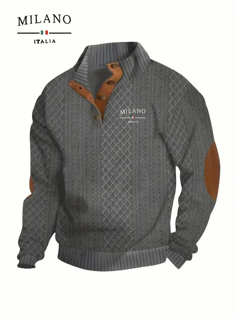 Milano™ Pattern Pullover – Warm, Soft & Stylish Men’s Sweater for Autumn & Winter