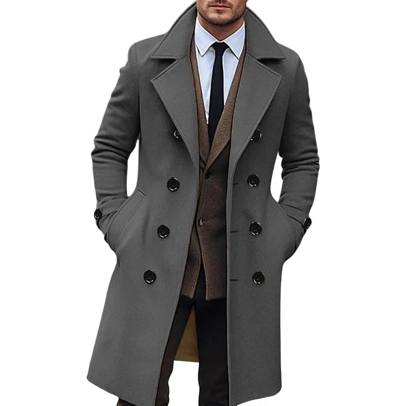 Classic Wool Blend Peacoat | Shopulia