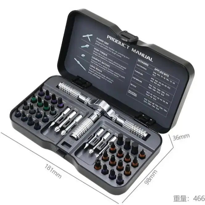 40 in 1 Magnetic Screwdriver Set, Rotary Ratchet Screwdriver Set, Multi-Function Repair Tool With Detachable Handle, DIY Enthusiast | Shopulia