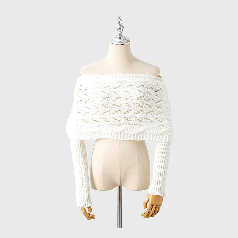 The CozeWrap: All-in-One Knitted Scarf with Sleeves | Winter Wear for Women - Shopulia
