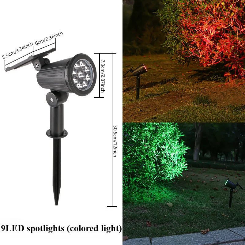 EcoGlow™ Solar Spotlights – 9 LEDs, IP65 Waterproof Shopulia