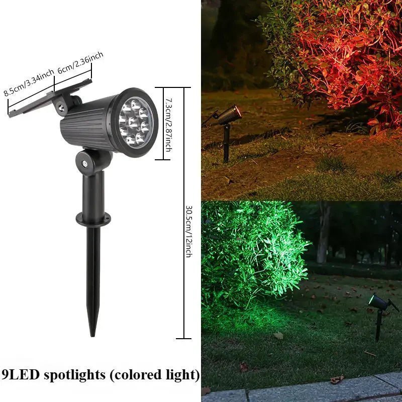 EcoGlow™ Solar Spotlights – 9 LEDs, IP65 Waterproof | Shopulia