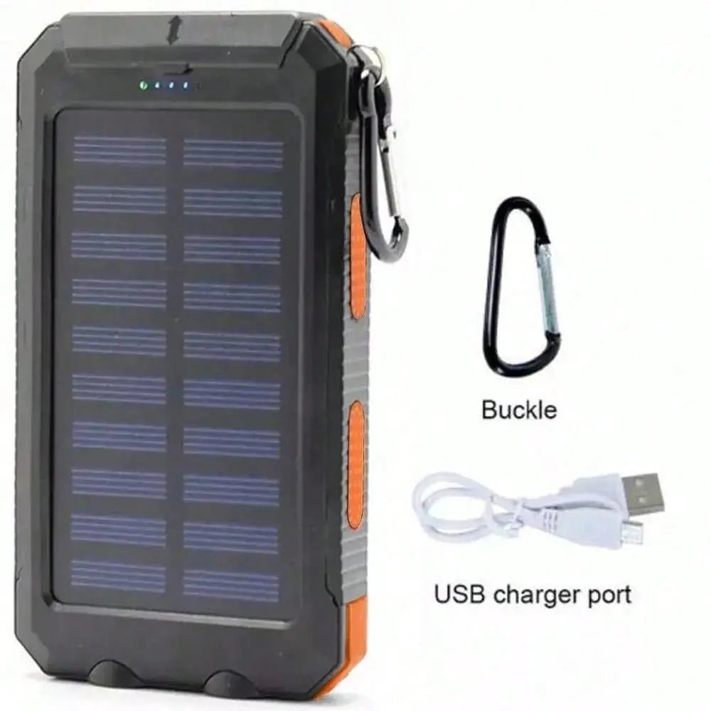 10000mAh Solar Power Bank | Portable Solar Charger with QC3.0 Dual USB for Travel Camping | Shopulia