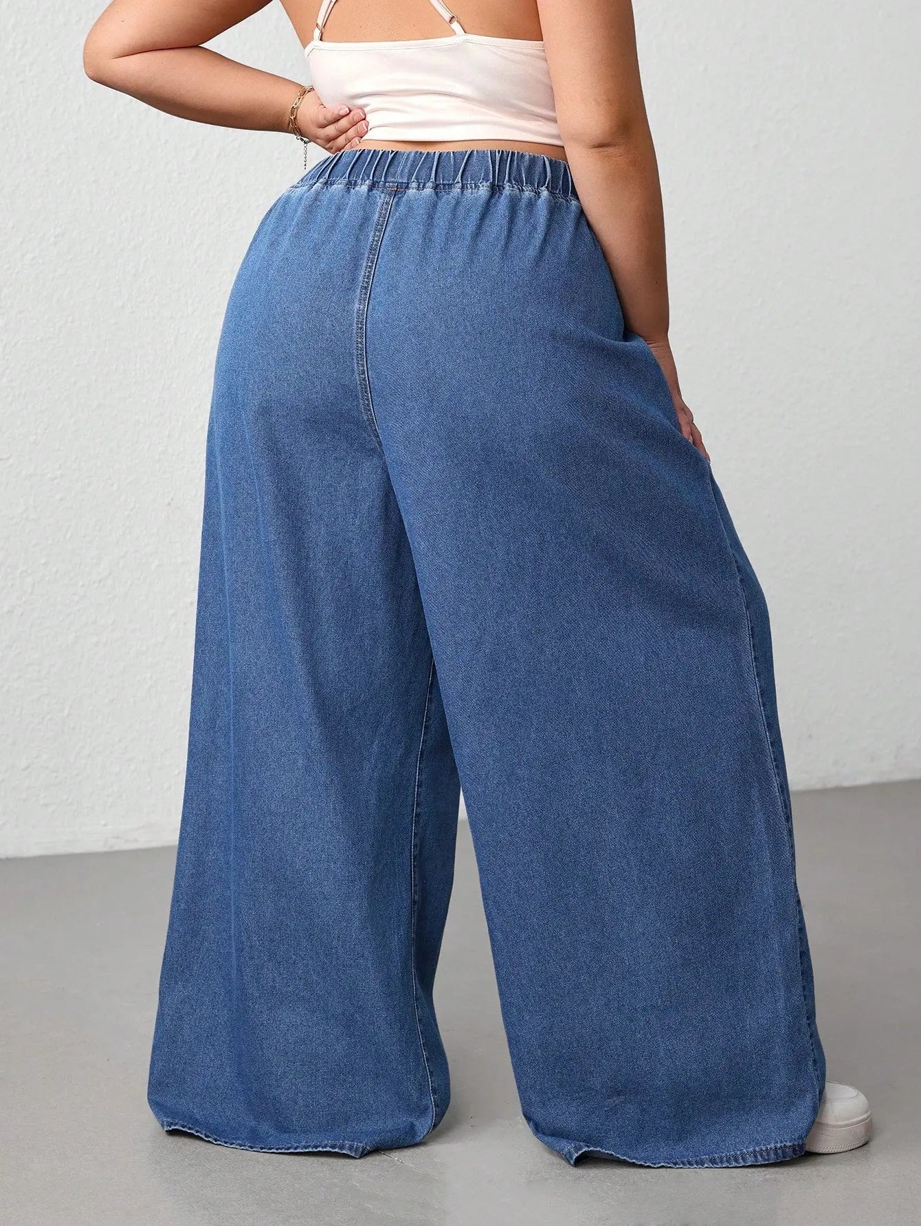 Plus Size Oversized Wide-Leg Jeans | CURVE+ Lightweight Summer Denim Pants | Shopulia