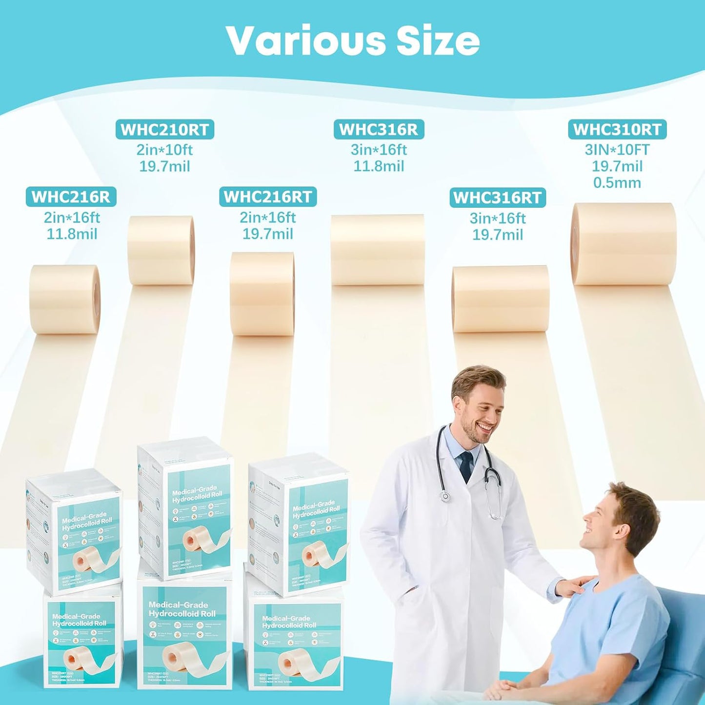 Hydrocolloid Wound Care Self-Adhesive Bandage