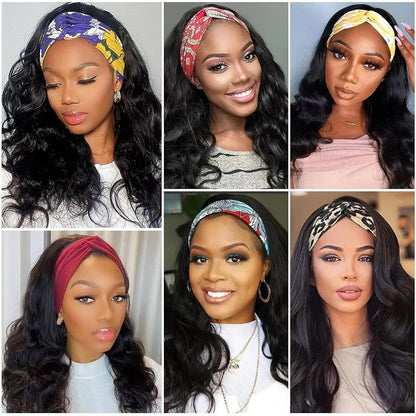 16-40nch 200 Density Headband Wig Body Wave Brazilian Human Hair Wig Without Glue Full Machine Made Ready To Wear Wigs For Women Shopulia
