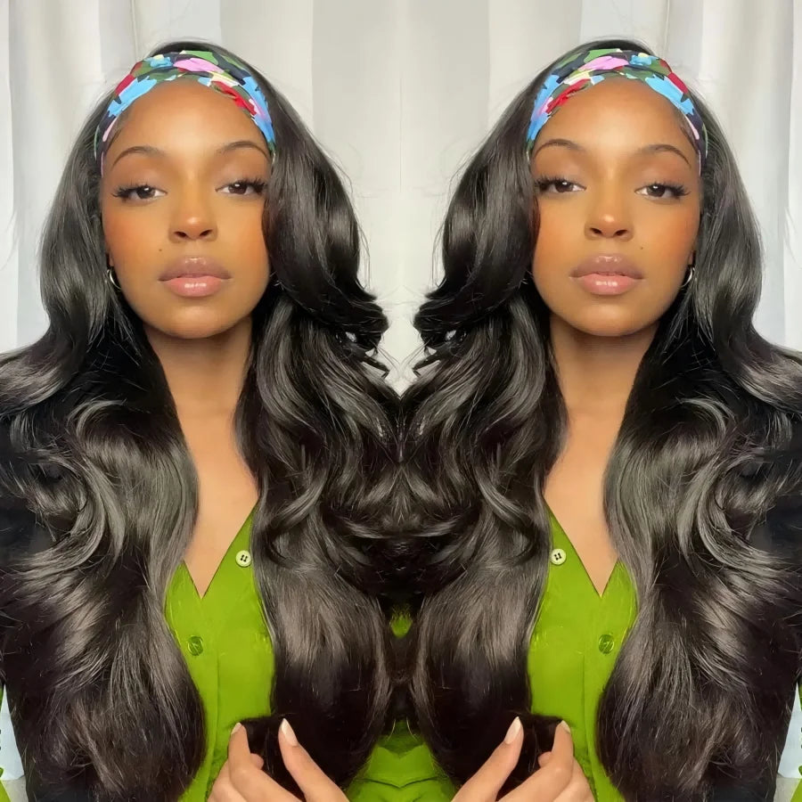 16-40nch 200 Density Headband Wig Body Wave Brazilian Human Hair Wig Without Glue Full Machine Made Ready To Wear Wigs For Women Shopulia