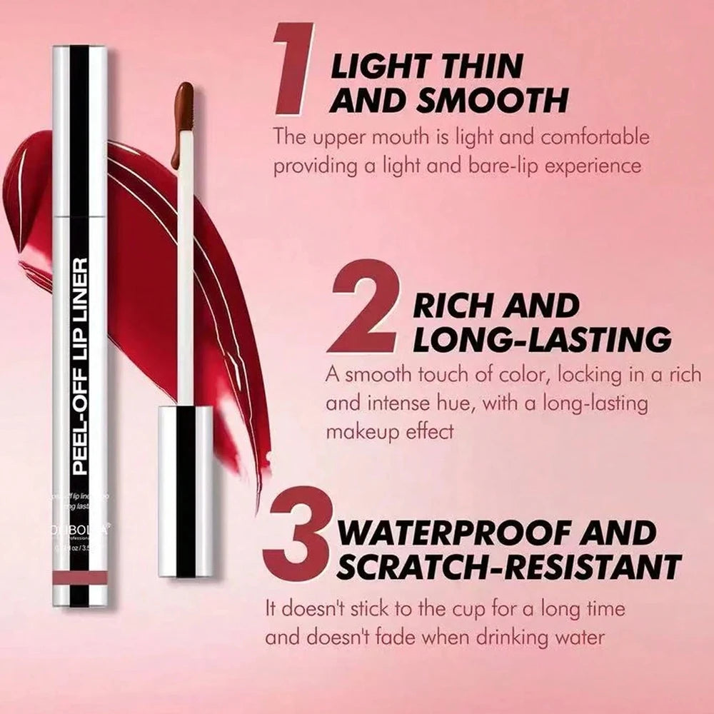 Waterproof Lip Liner Peel Off Tattoo Lipgloss Waterproof Long Lasting Matte Lip Contour Tear-off Lips Stain Cosmetics Shopulia