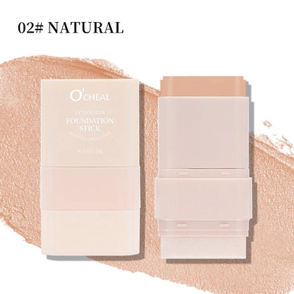The All-In-One Wonder Stick: 2-in-1 Foundation & Built-In Brush for On-The-Go Perfection.