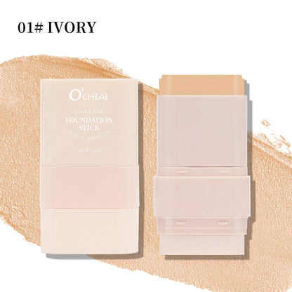 The All-In-One Wonder Stick: 2-in-1 Foundation & Built-In Brush for On-The-Go Perfection.