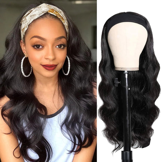 16-40nch 200 Density Headband Wig Body Wave Brazilian Human Hair Wig Without Glue Full Machine Made Ready To Wear Wigs For Women Shopulia
