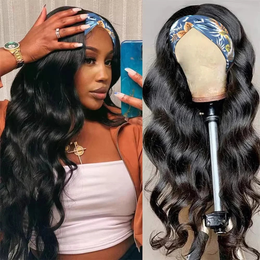 16-40nch 200 Density Headband Wig Body Wave Brazilian Human Hair Wig Without Glue Full Machine Made Ready To Wear Wigs For Women Shopulia