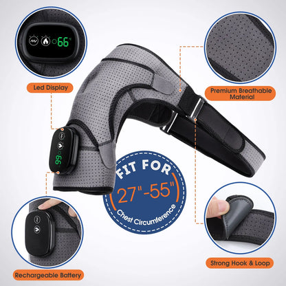 VibraHeat™ Shoulder Brace & Massager Shopulia