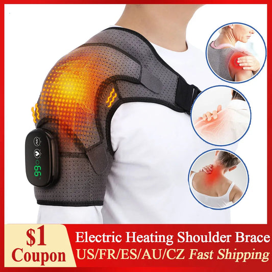 VibraHeat™ Shoulder Brace & Massager Shopulia
