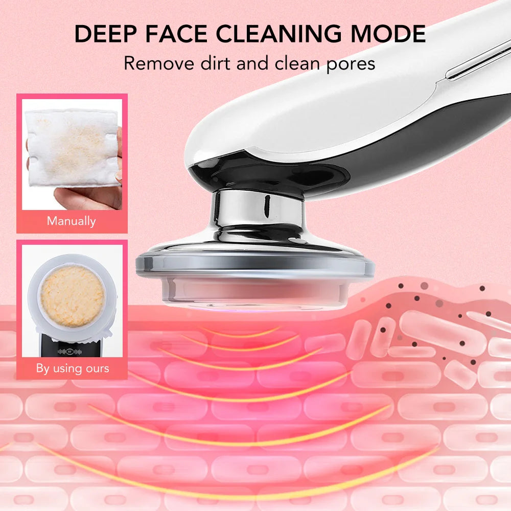 7-in-1 RF EMS Facial Massager – Anti-Aging, Skin Tightening & Light Therapy Wand