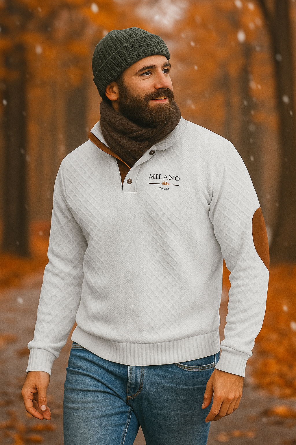 Milano™ Pattern Pullover – Warm, Soft & Stylish Men’s Sweater for Autumn & Winter