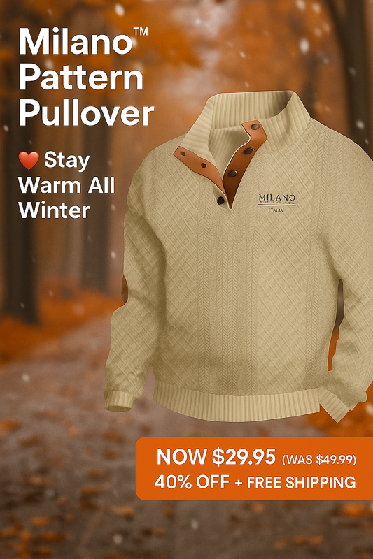 Milano™ Pattern Pullover – Warm, Soft & Stylish Men’s Sweater for Autumn & Winter