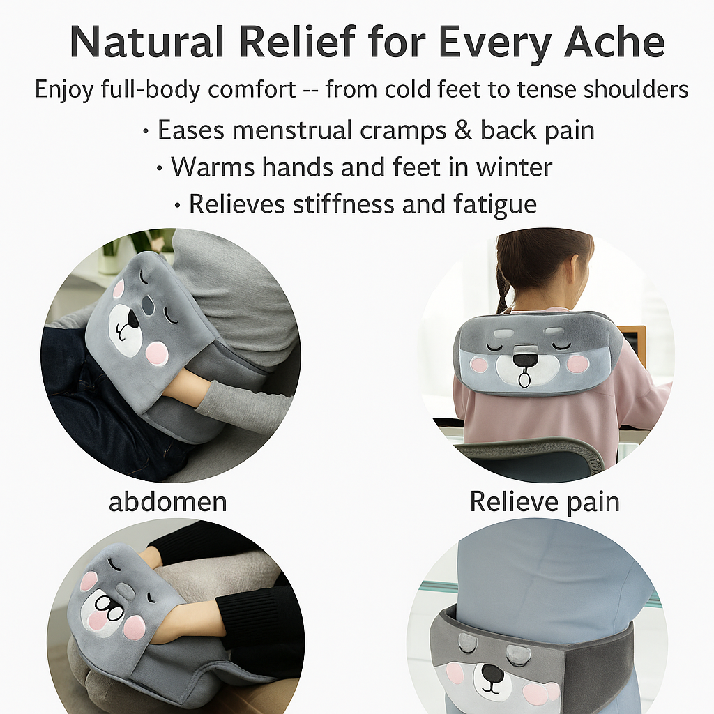 Wearable Hot Water Bag Belt – Plush Heating Pad for Cramps, Back & Muscle Pain Relief Shopulia
