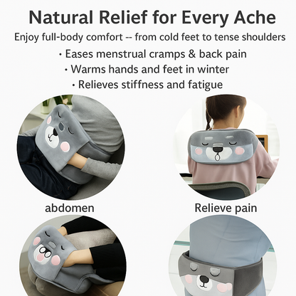 Wearable Hot Water Bag Belt – Plush Heating Pad for Cramps, Back & Muscle Pain Relief Shopulia