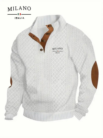 Milano™ Pattern Pullover – Warm, Soft & Stylish Men’s Sweater for Autumn & Winter