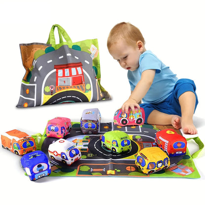 PlayRide™ Soft Car Toy Set with Mat Shopulia