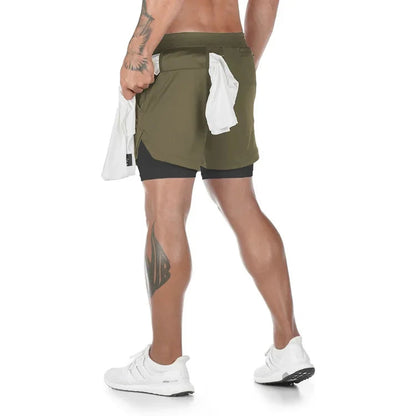 CamoRun™ 2-in-1 Men’s Gym Shorts Shopulia