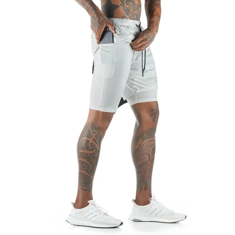 2026™ Men’s Double-Layer Sports Shorts Shopulia