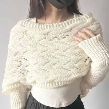 The CozeWrap: All-in-One Knitted Scarf with Sleeves | Winter Wear for Women - Shopulia