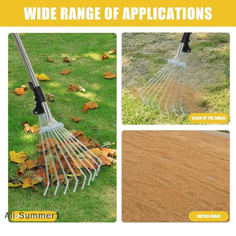 “YardPro™ Retractable Garden Rake for Leaves & Shrubs” Shopulia