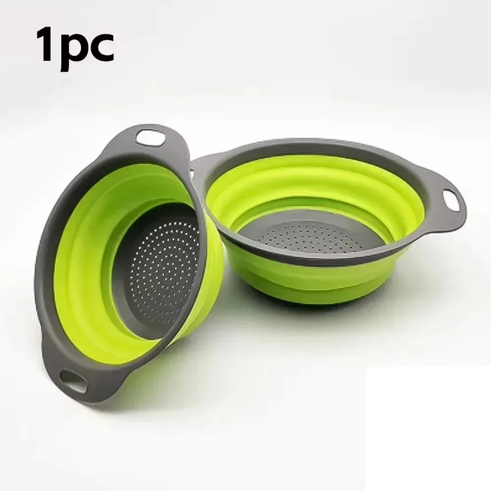 FoldiDrain™ Silicone Collapsible Basket Shopulia