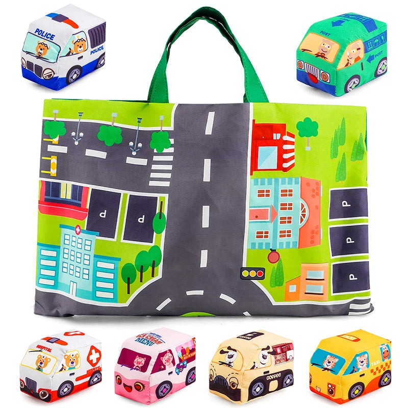 PlayRide™ Soft Car Toy Set with Mat Shopulia